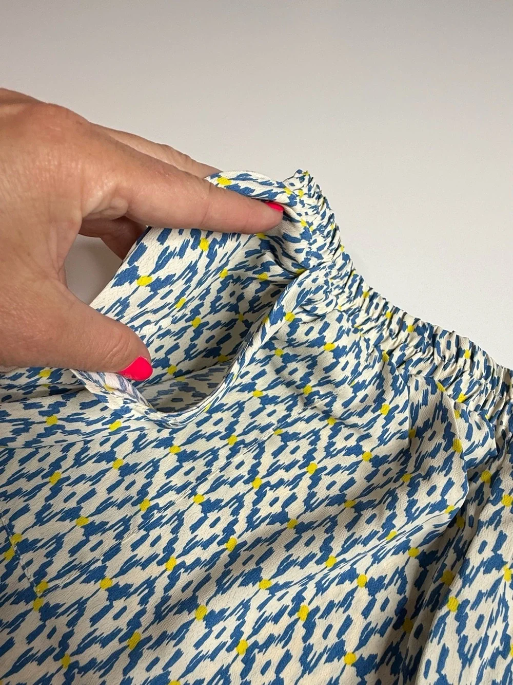 NWT Diamond Print Lounge Set in Blue and Yellow